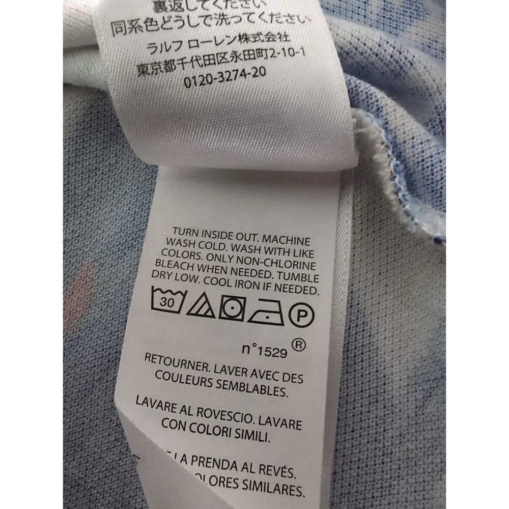 New Polo Ralph Lauren Men's Med Riviera Print Mesh Polo Shirt Vacation Sailing